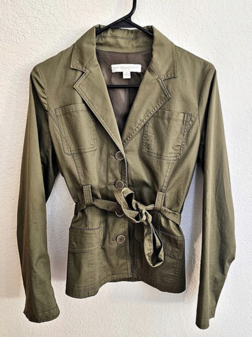 New York & Company Women's Olive Utility Jacket Size XS Like New